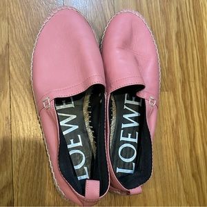 Loewe pink leather espadrilles, size 39